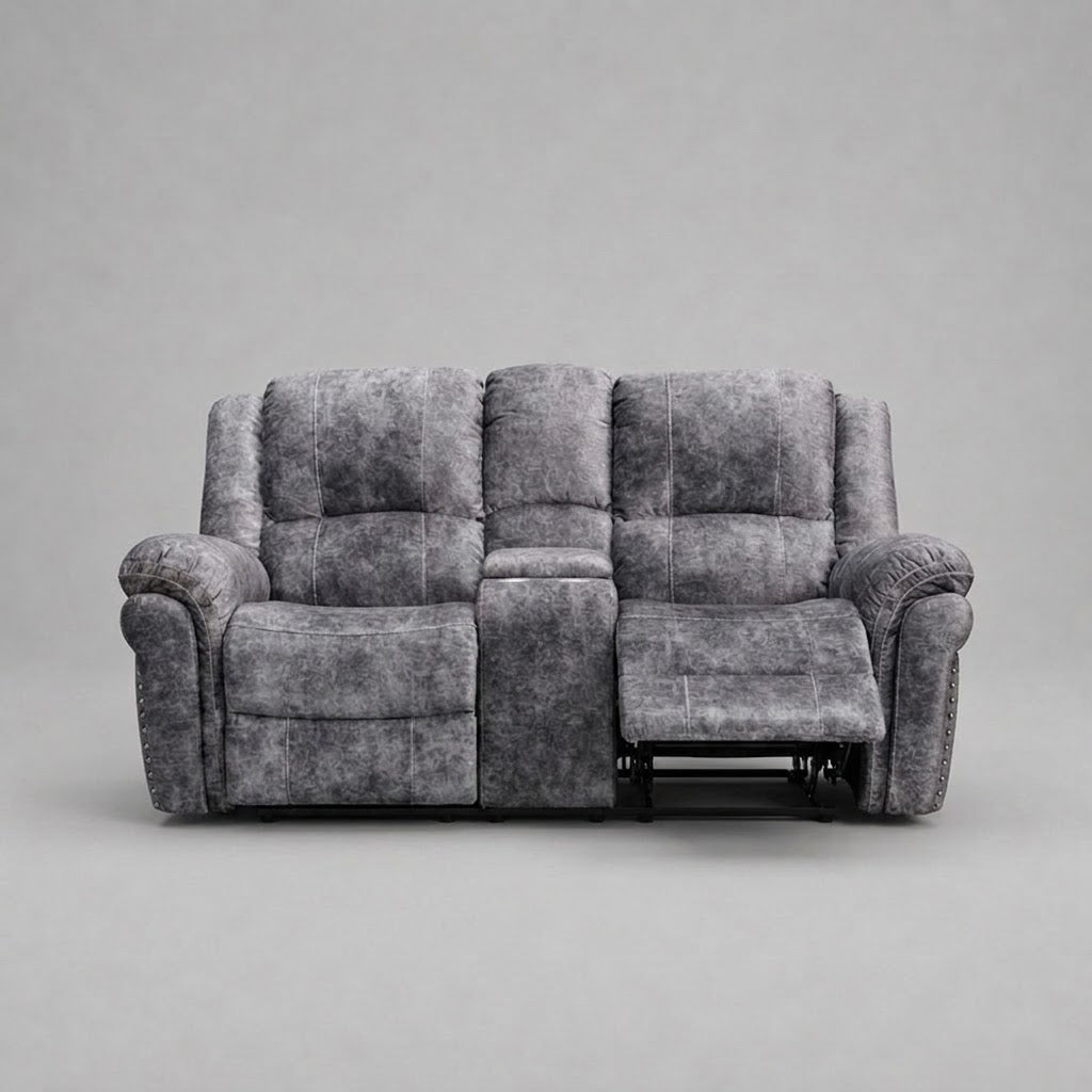 Galaxy Power Recliner, 2 Seater Sofa, Silver