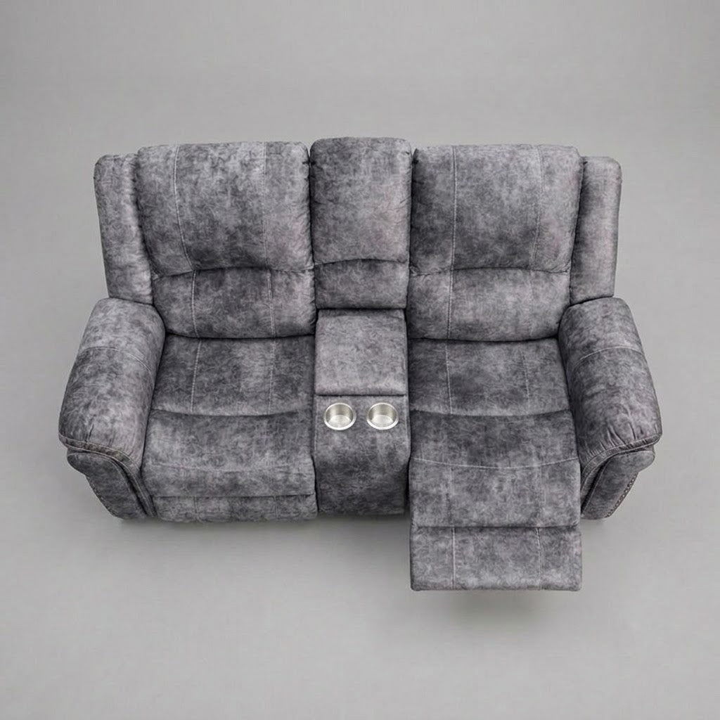 Galaxy Power Recliner, 2 Seater Sofa, Silver