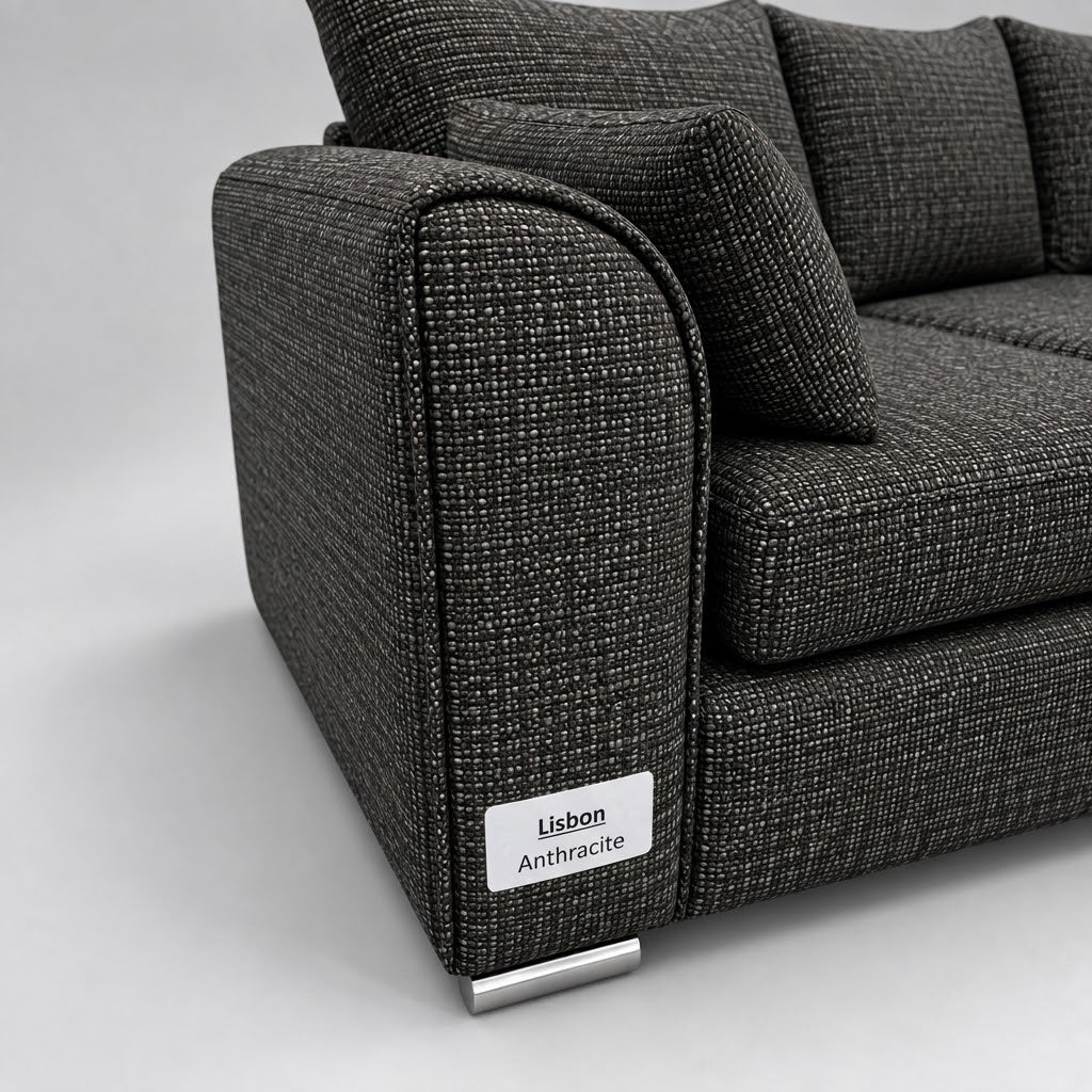 Monaco Corner Sofa (Fabric) Anthracite