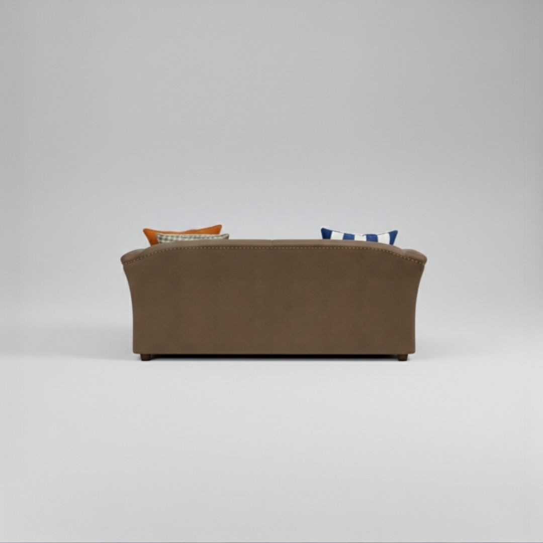 Bella, 2 Seater, Mid Brown + Cream