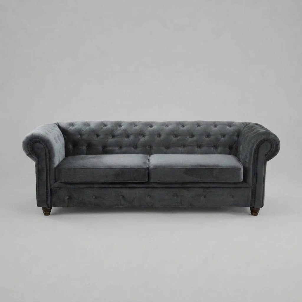 Infinity Plush Fabric, 3 Seater, Grey