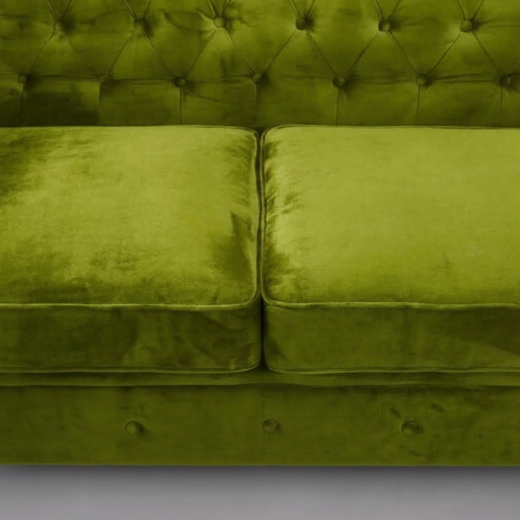Infinity Plush Fabric, 3 Seater, Light Green