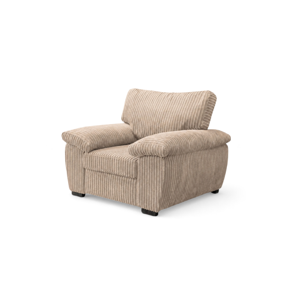 Amalfi Jumbo Cord 1 Seater Sofa - Beige
