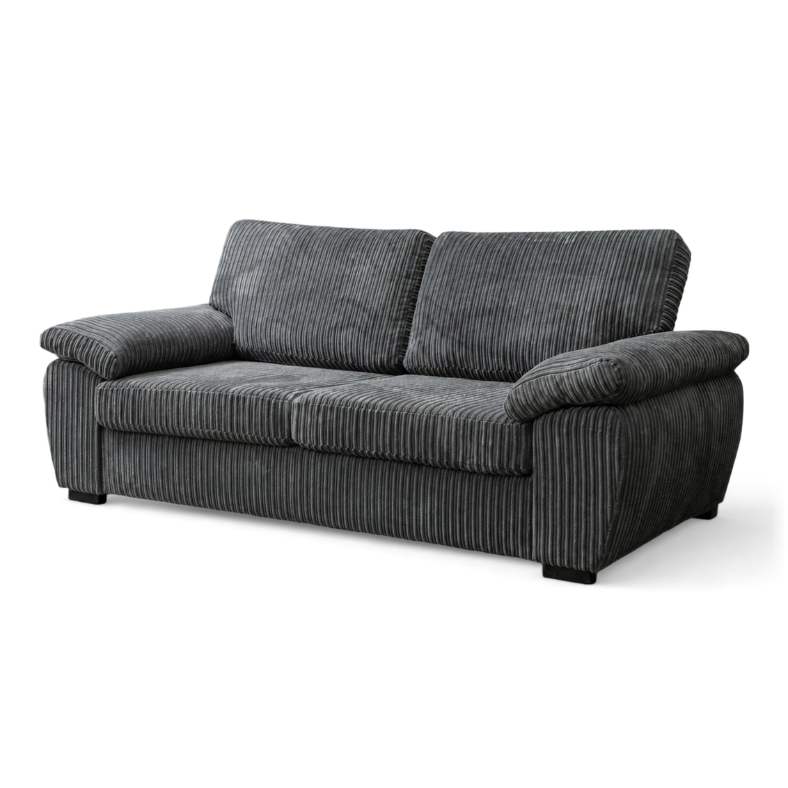 Amalfi Jumbo Cord 3 Seater Sofa - Dark Grey