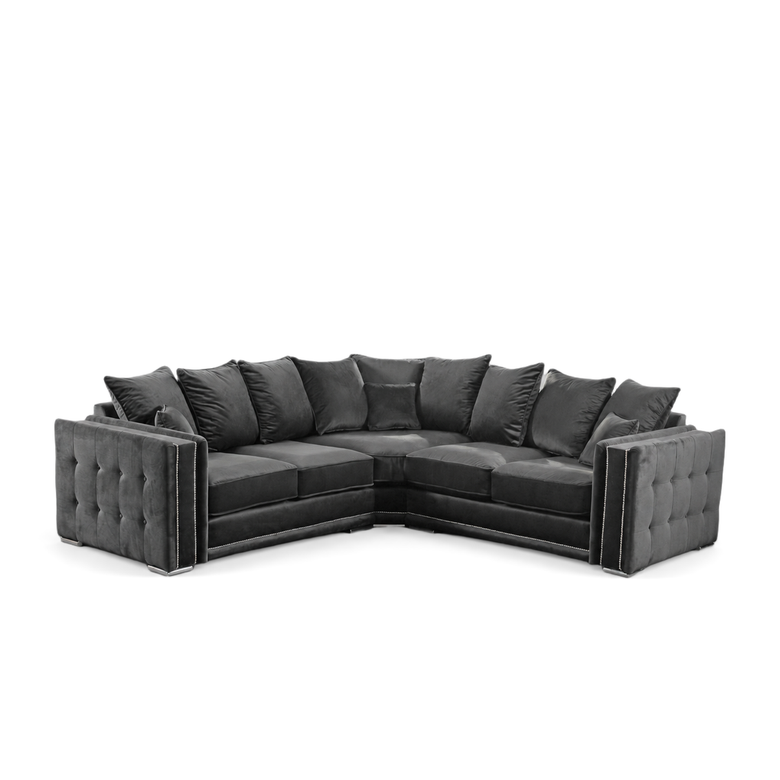Bentley, Corner, Charcoal Dark Grey (Finished In Toro Fabric)