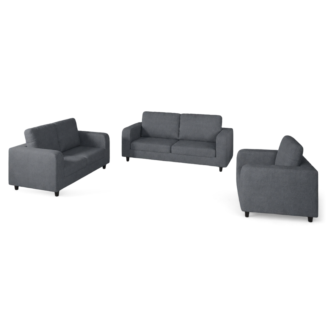 Box, Woven Fabric, 3+2+1 Set - Dark Grey
