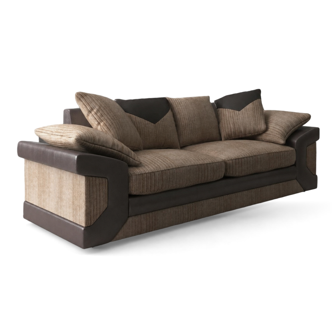 Dino, 3 Seater, Beige + Brown