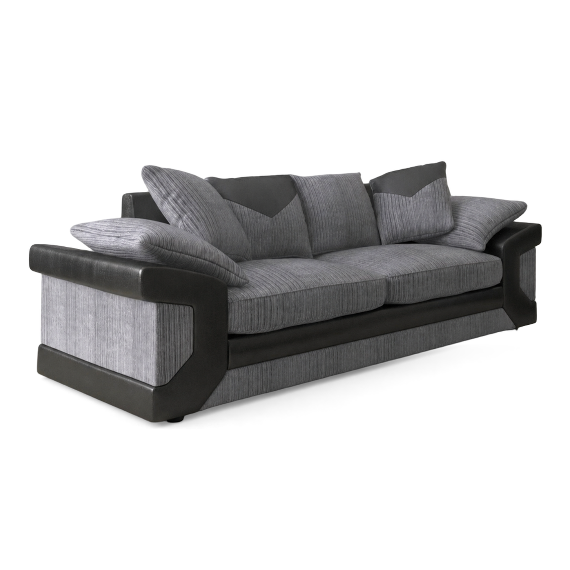 Dino, 3 Seater, Grey + Black