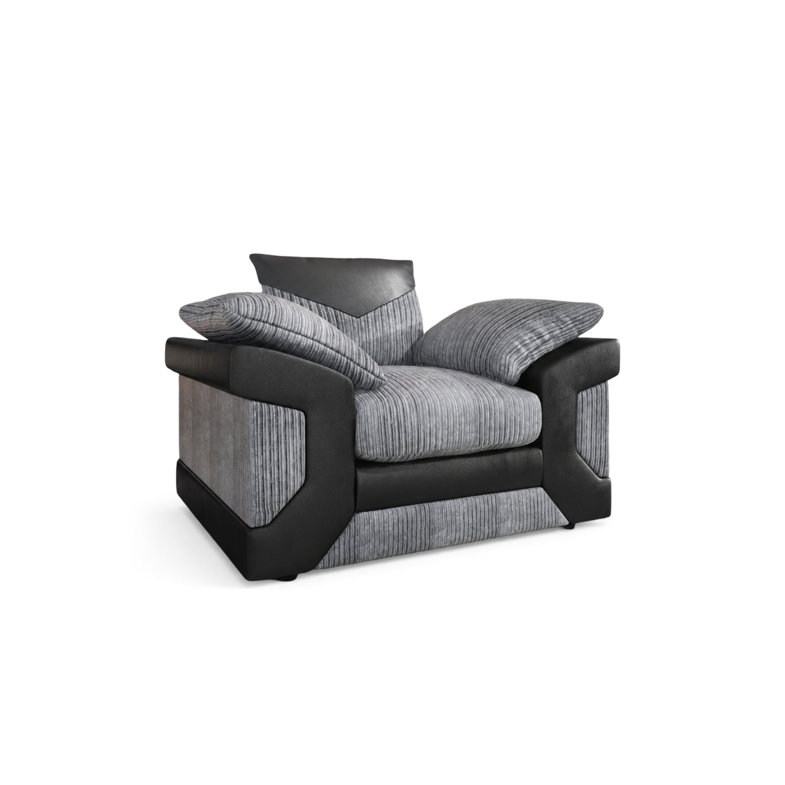 Dino, 1 Seater, Grey + Black
