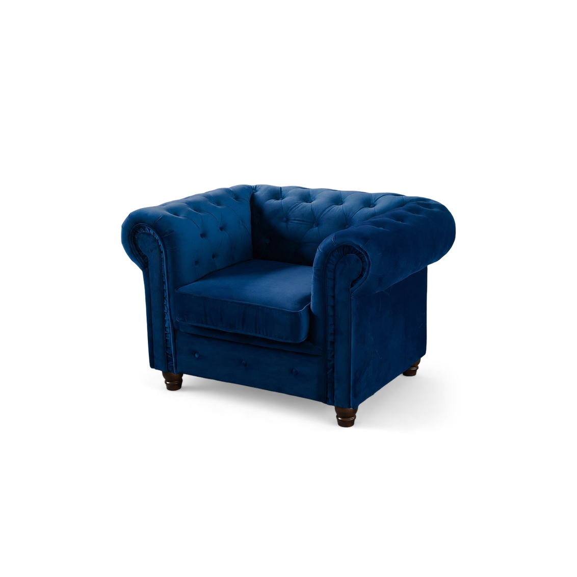 Infinity Plush Fabric, 1 Seater, Blue
