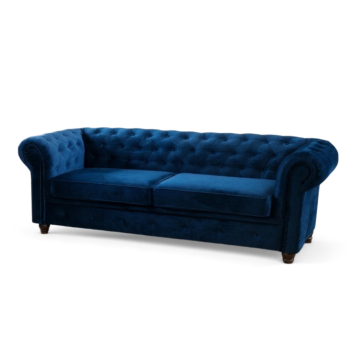 Infinity Plush Fabric, 3 Seater, Blue