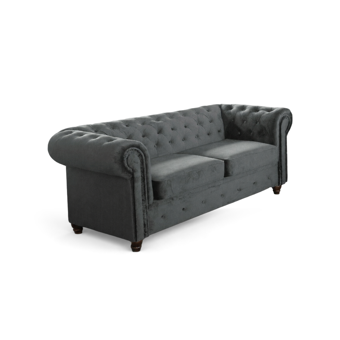 Infinity Plush Fabric, 2 Seater, Grey