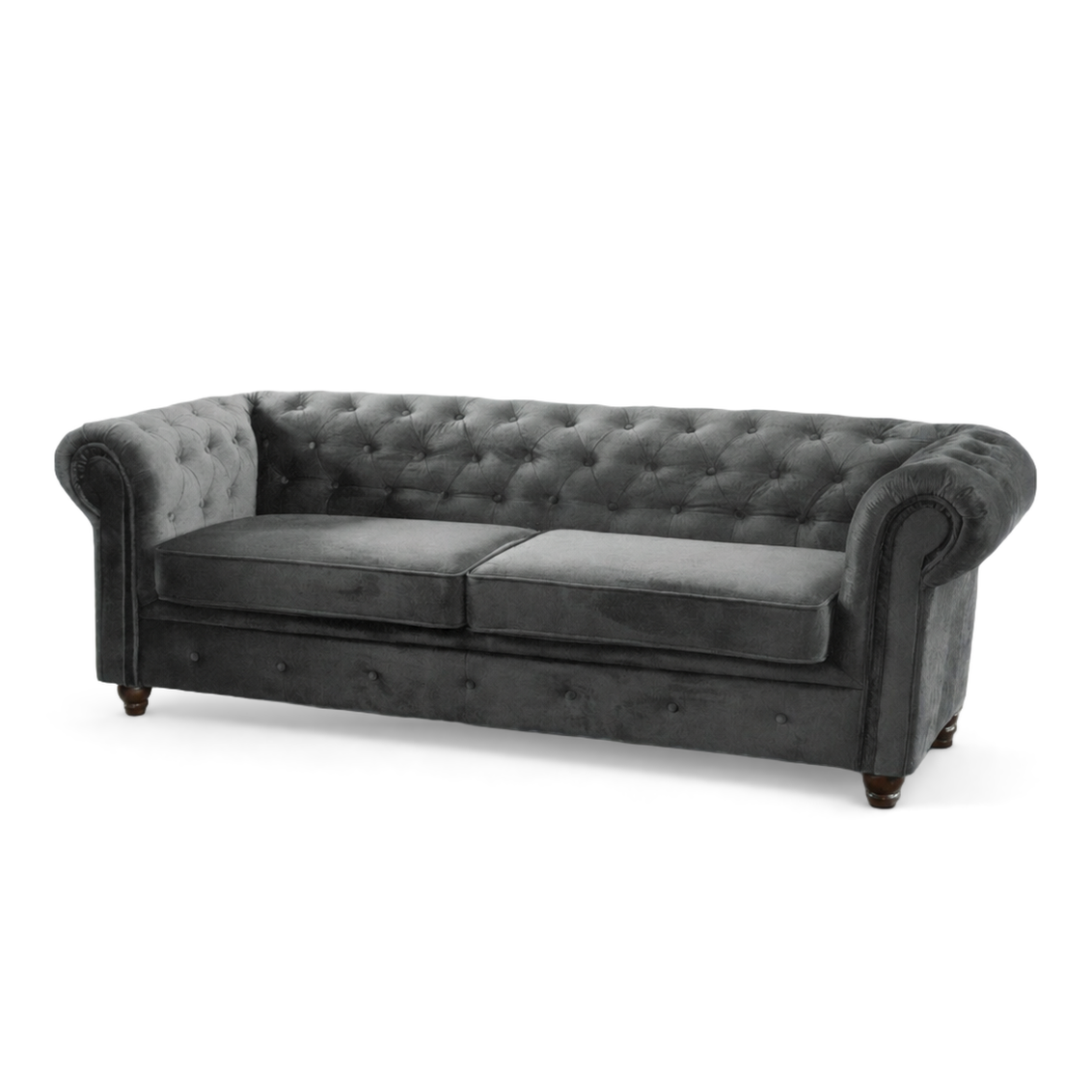 Infinity Plush Fabric, 3 Seater, Grey