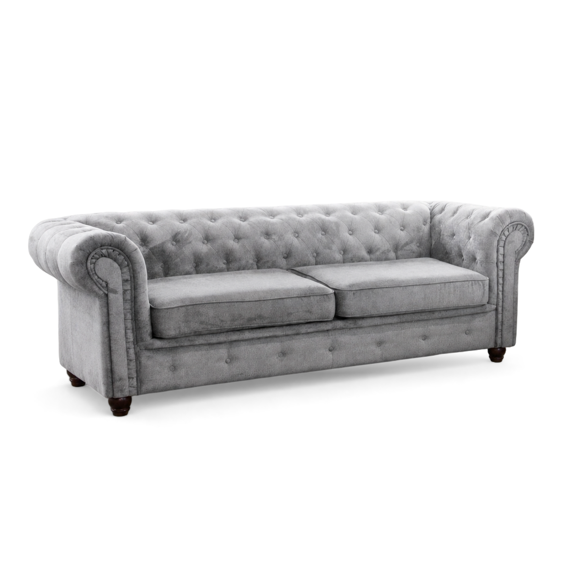 Infinity Woven Fabric, 3 Seater, Silver