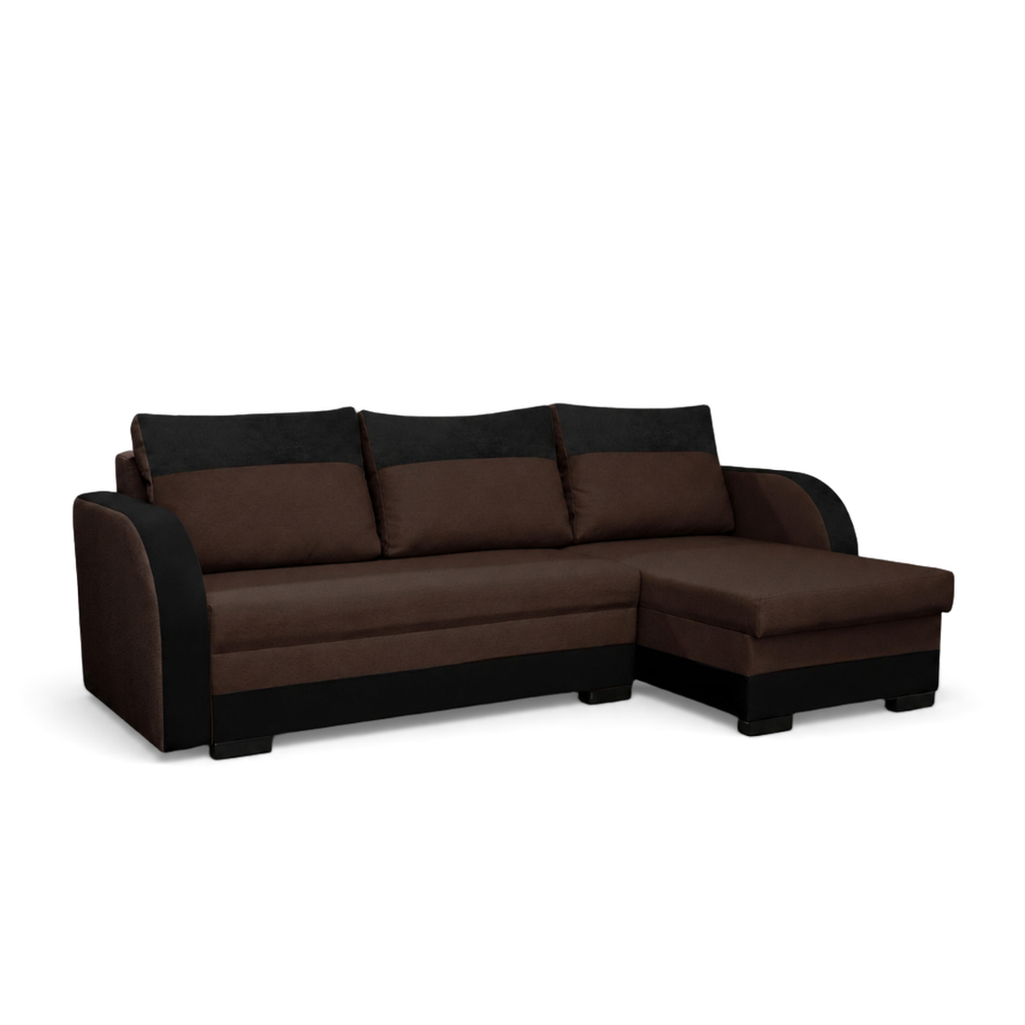 Jozef Sofabeds, Corner, Brown + Black