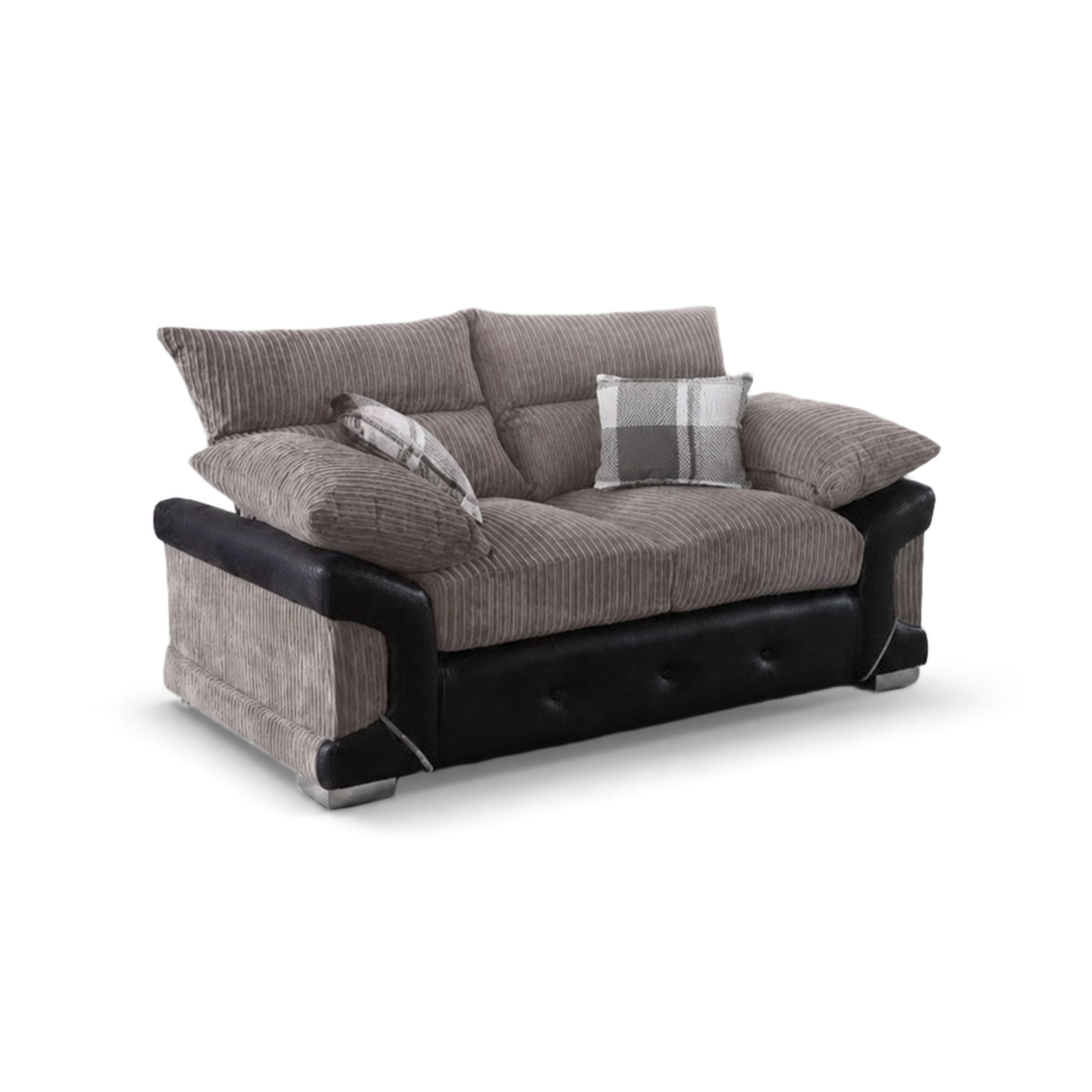 Logan, 2 Seater, Beige + Black