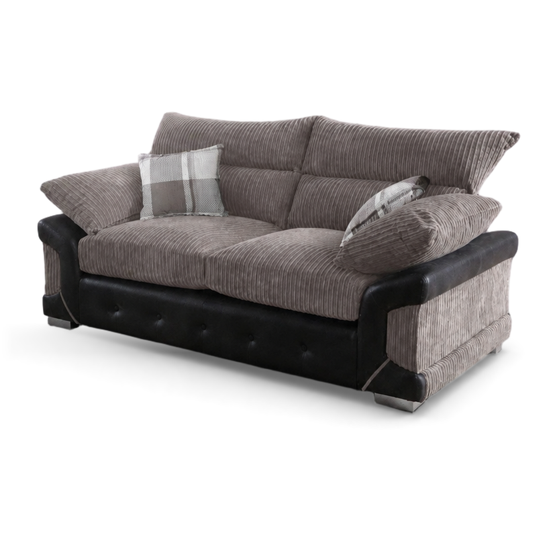 Logan, 3 Seater, Beige + Black