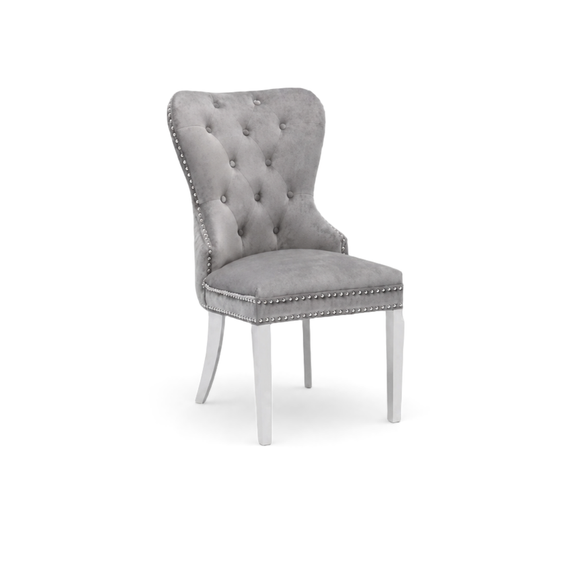 Nocca, Dining Chair, Grey Velvet