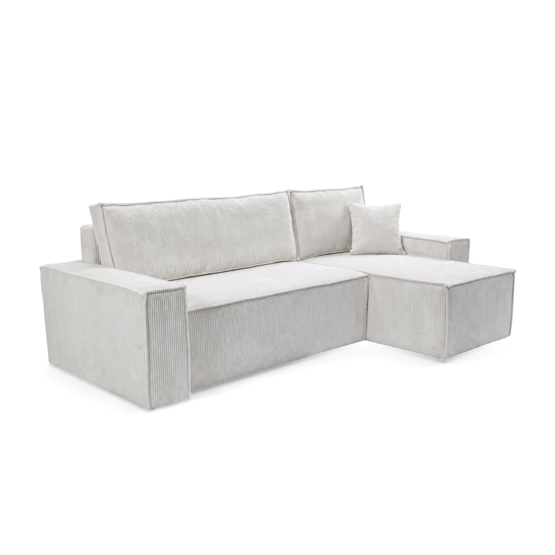 Pati Universal Jumbo Cord Sofabed, Corner - Mink/Beige