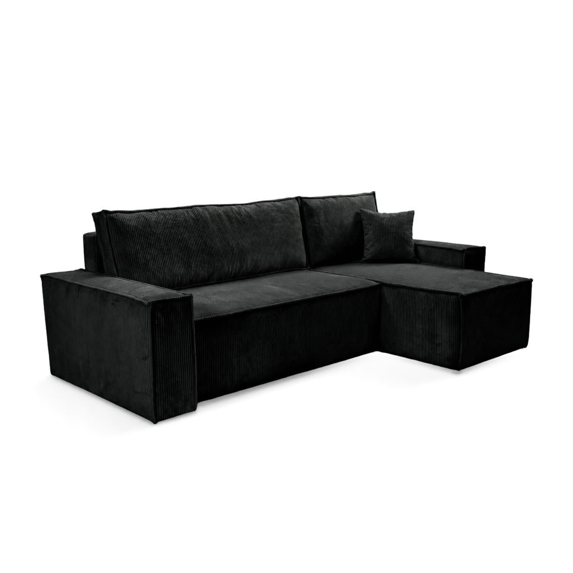 Pati Universal Jumbo Cord Sofabed, Corner - Black
