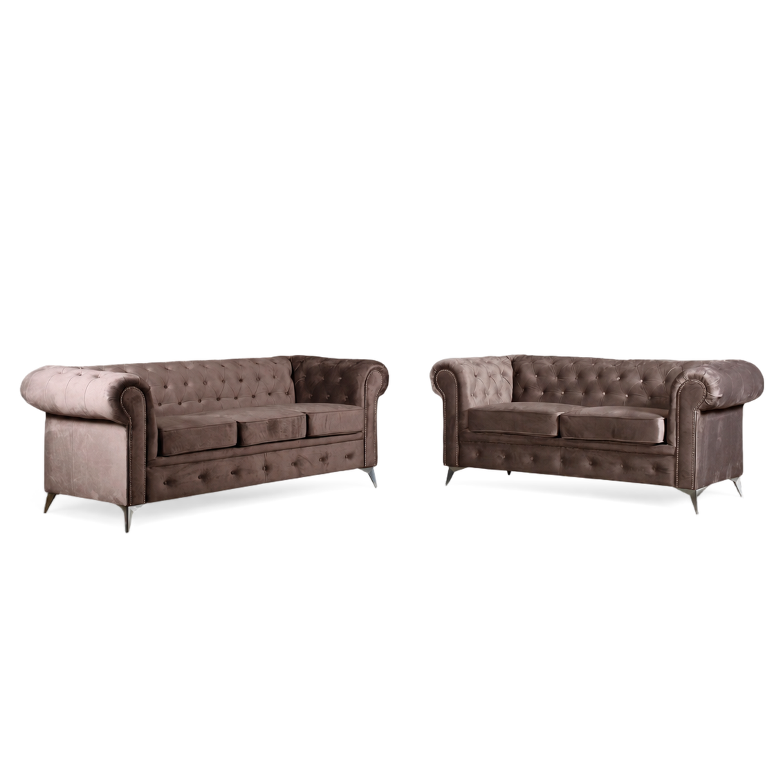 Roma Chesterfield, 3 + 2 Seater Combo, Taupe