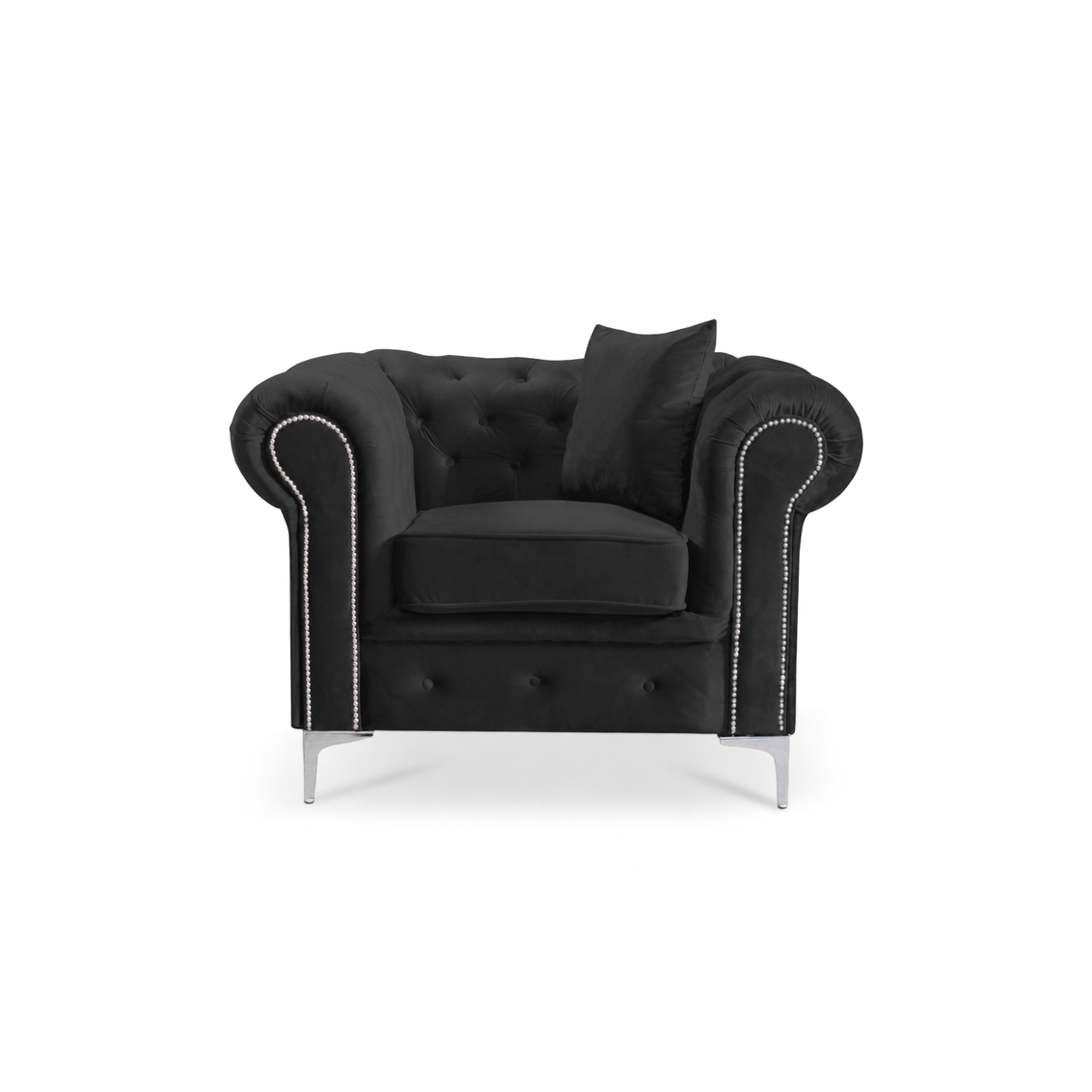 Roma Chesterfield, Black, 1 seater