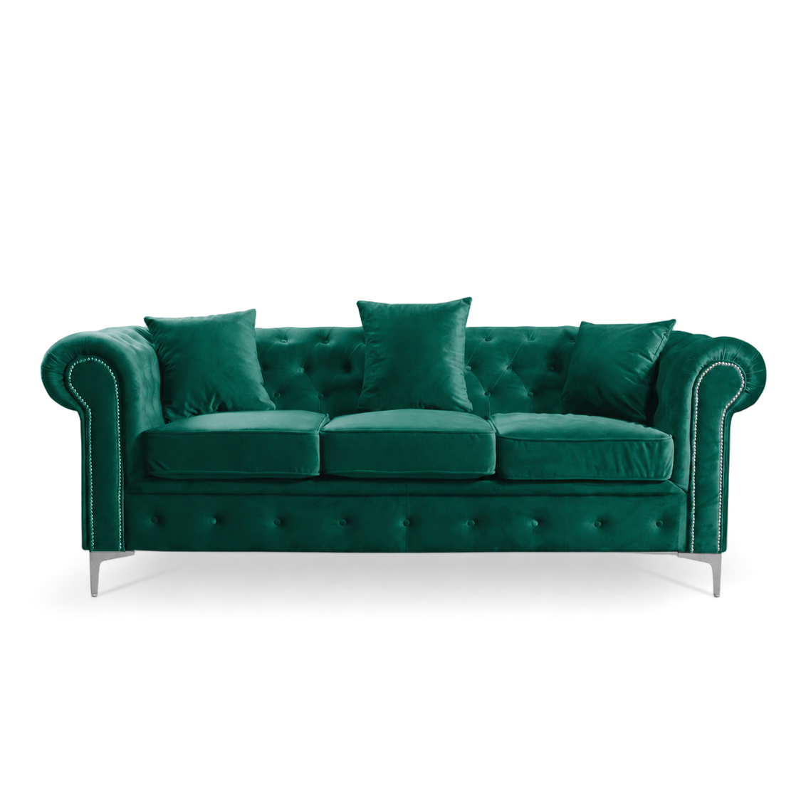 Roma Chesterfield, Green, 3 seater