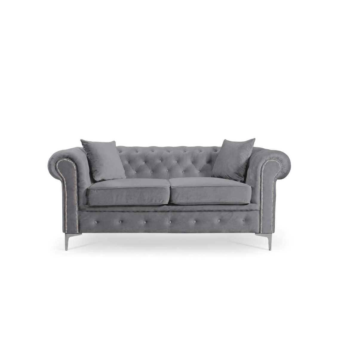Roma Chesterfield, Grey, 2 seater