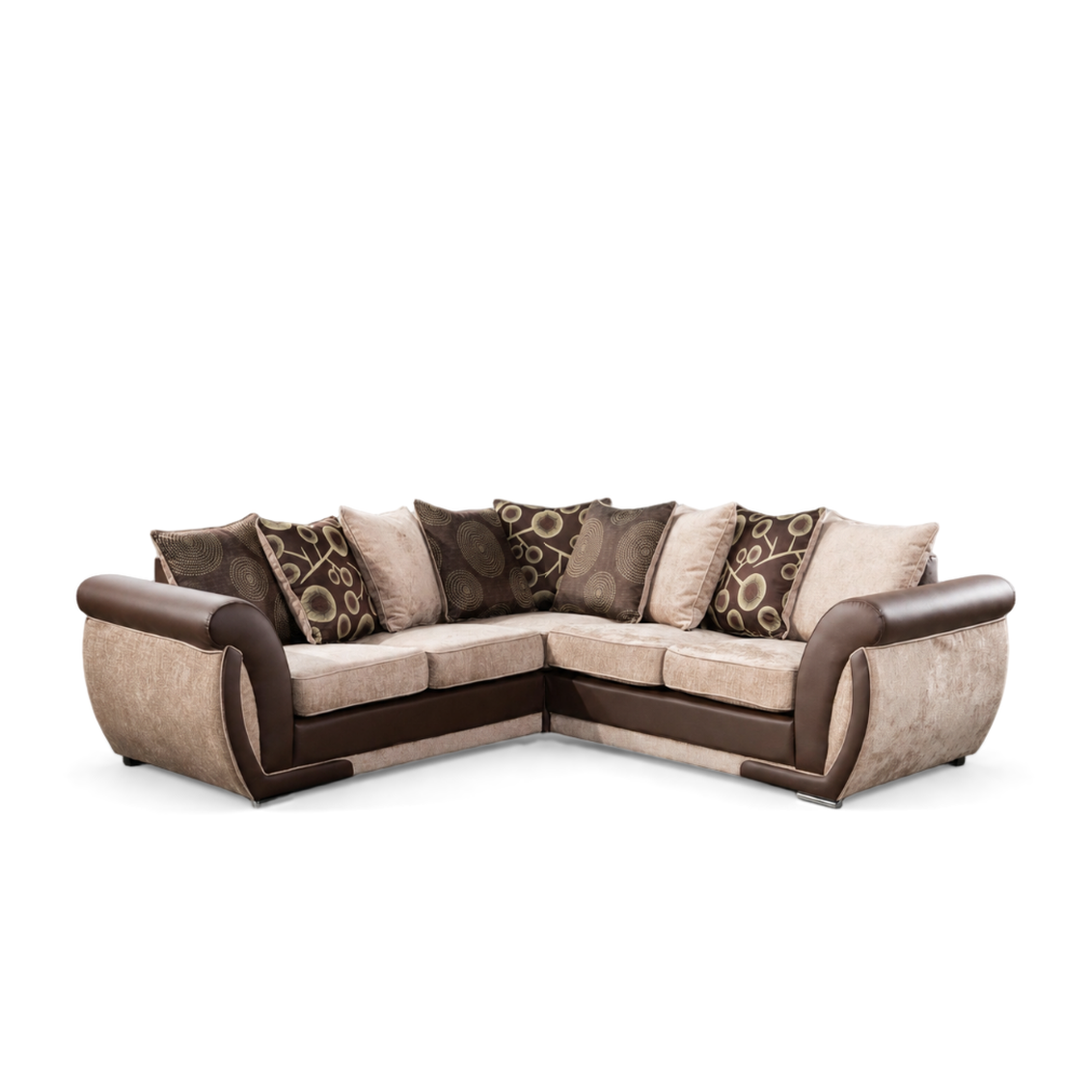 Shannon, Corner, Beige + Brown