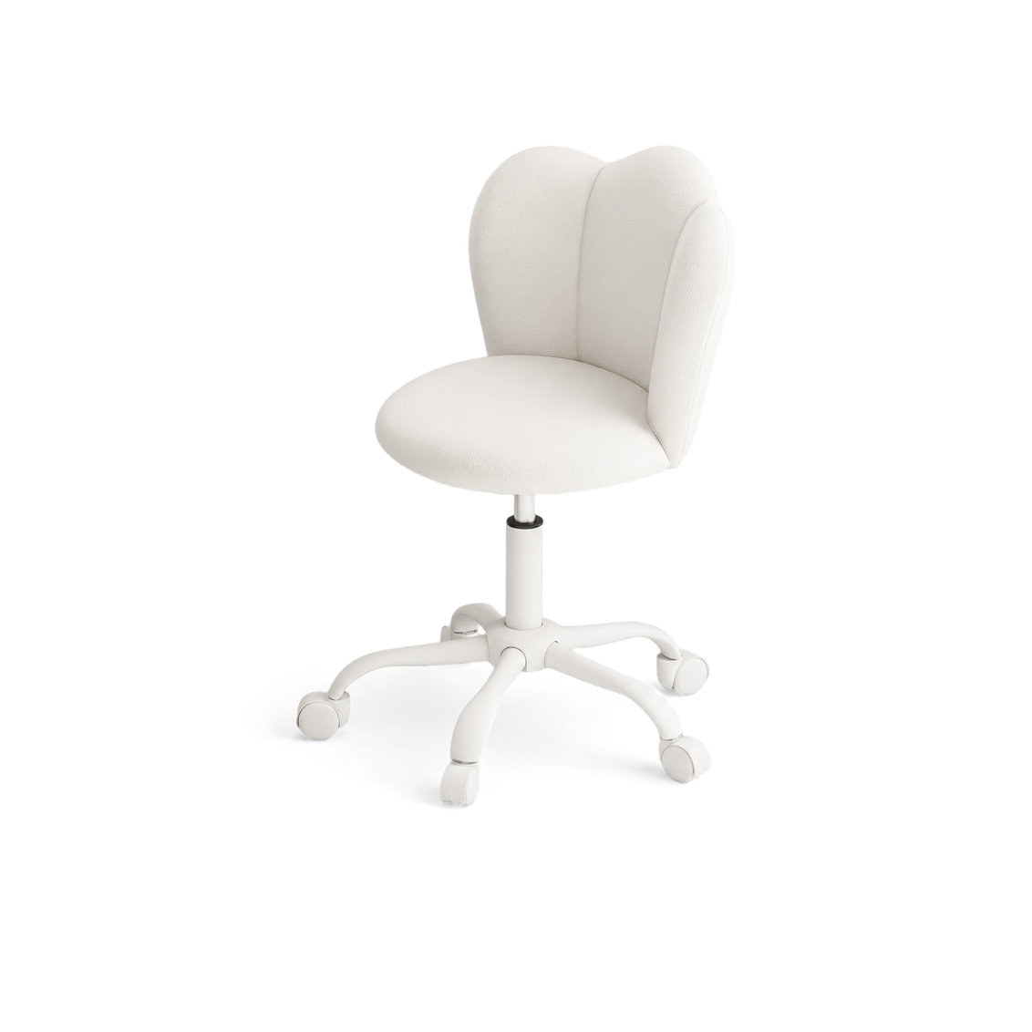 White Desk Swivel Chair - PU Leather