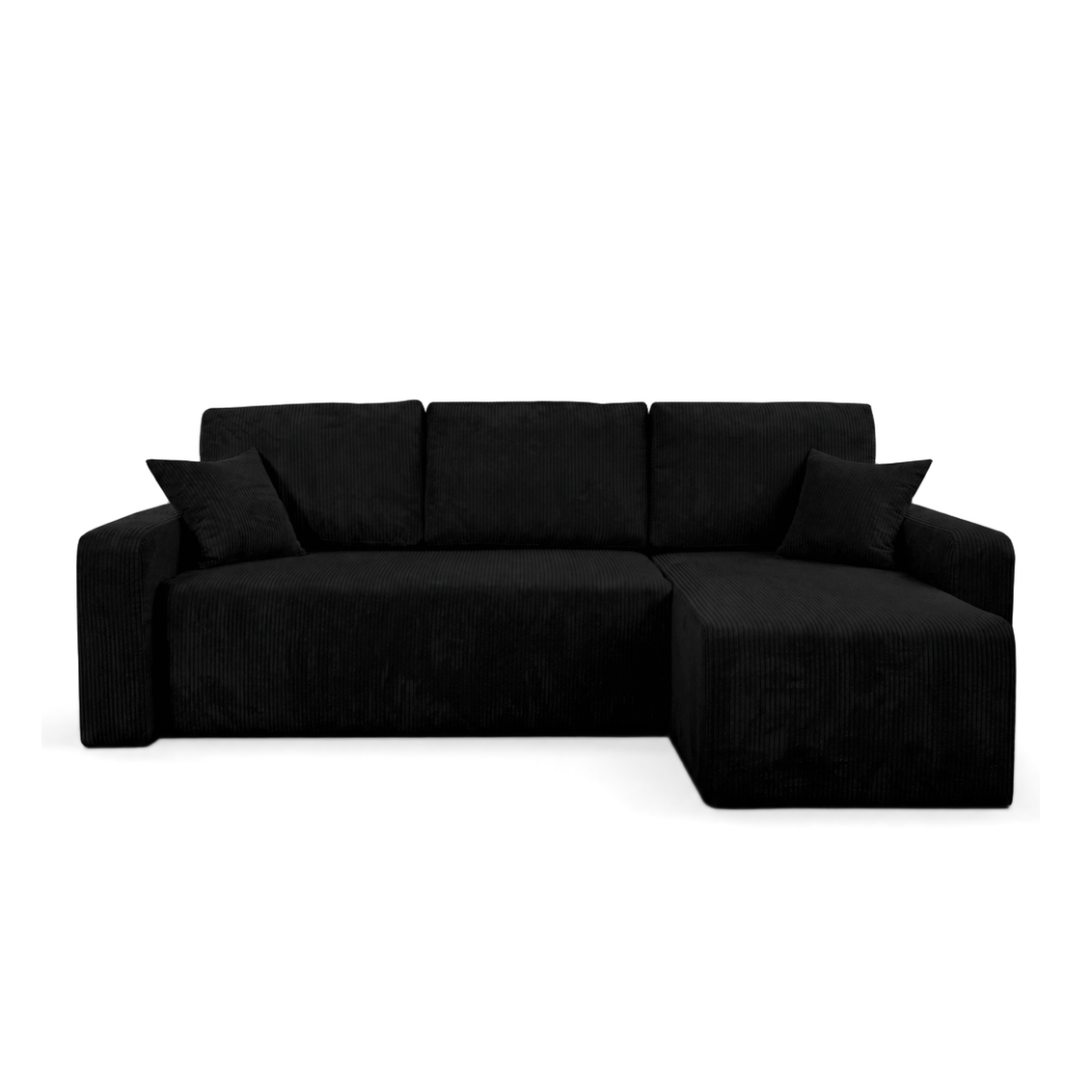 Yasmine L Shaped Sofabeds, Black