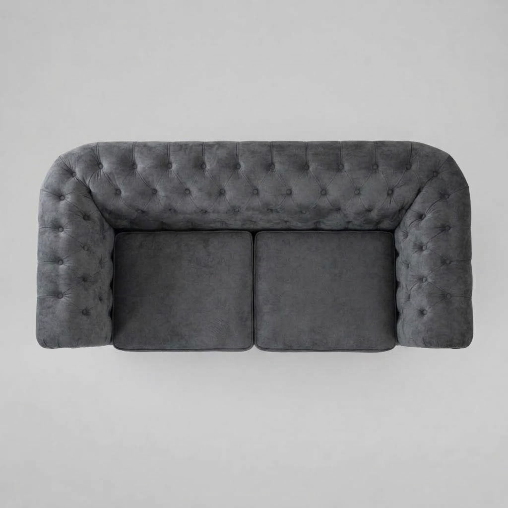Infinity Woven Fabric, 2 Seater, Dark Grey
