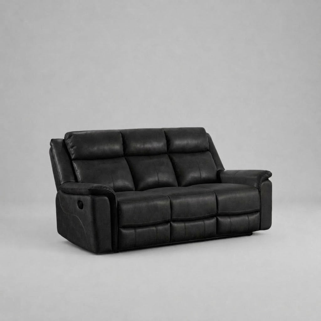 Torino, 3 Seater Sofa, Black
