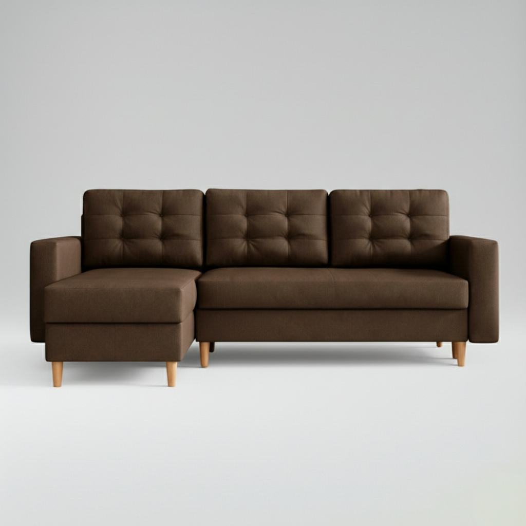 Ana Sofabeds, Corner, Dark Brown