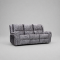 Galaxy Power Recliner, 3 Seater Sofa, Silver