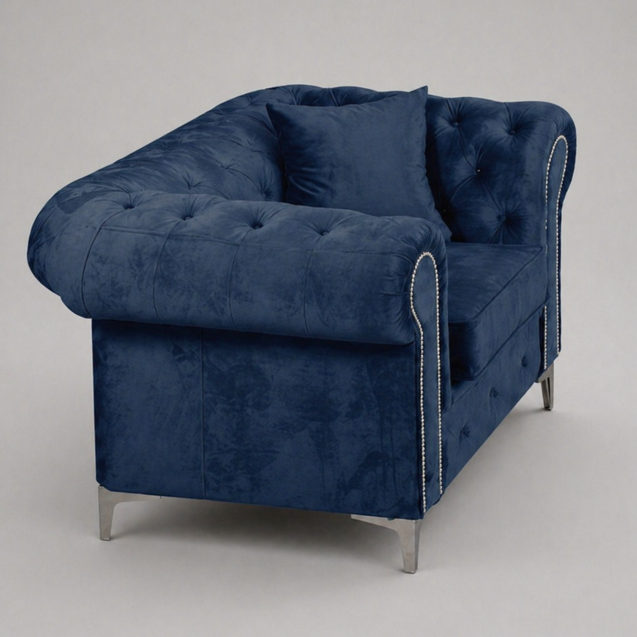Roma Chesterfield, Blue, 1 seater