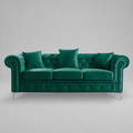 Roma Chesterfield, Green, 3 seater