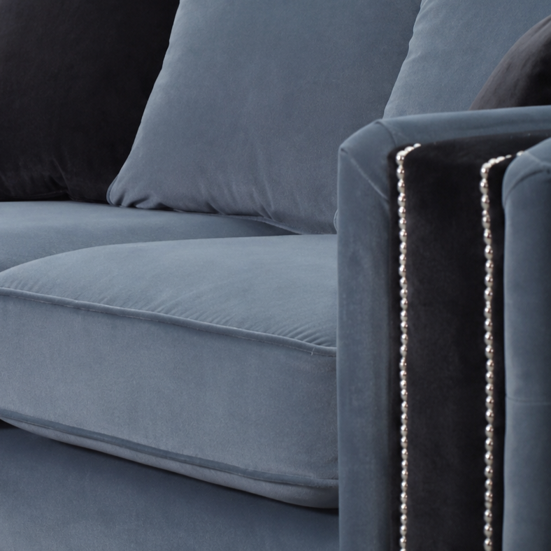 Bentley, Corner, Matte Velvet, Light Blue + Black