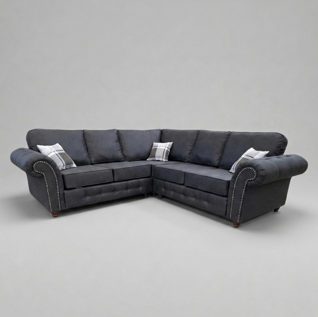 Oakland, Corner, Faux Leather, Black
