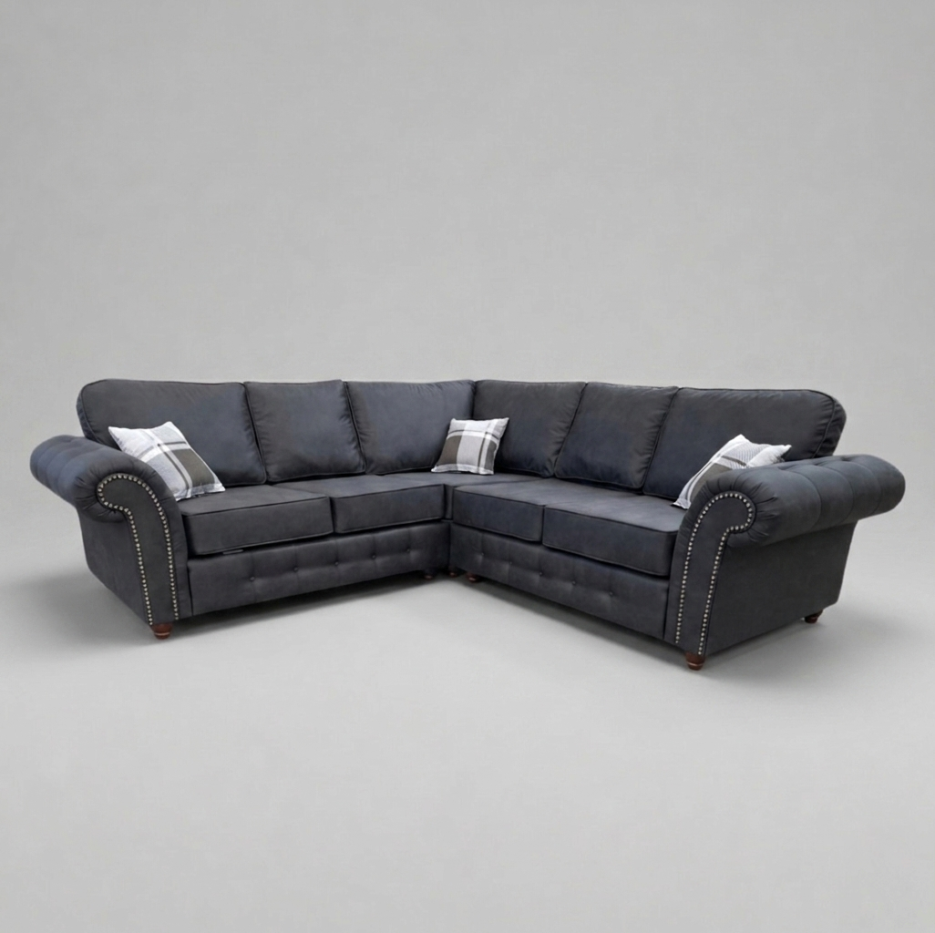 Oakland, Corner, Faux Leather, Black