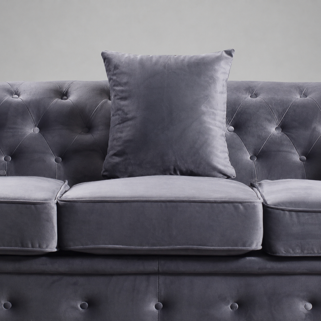 Roma Chesterfield, 3 Seater, Premium Grey