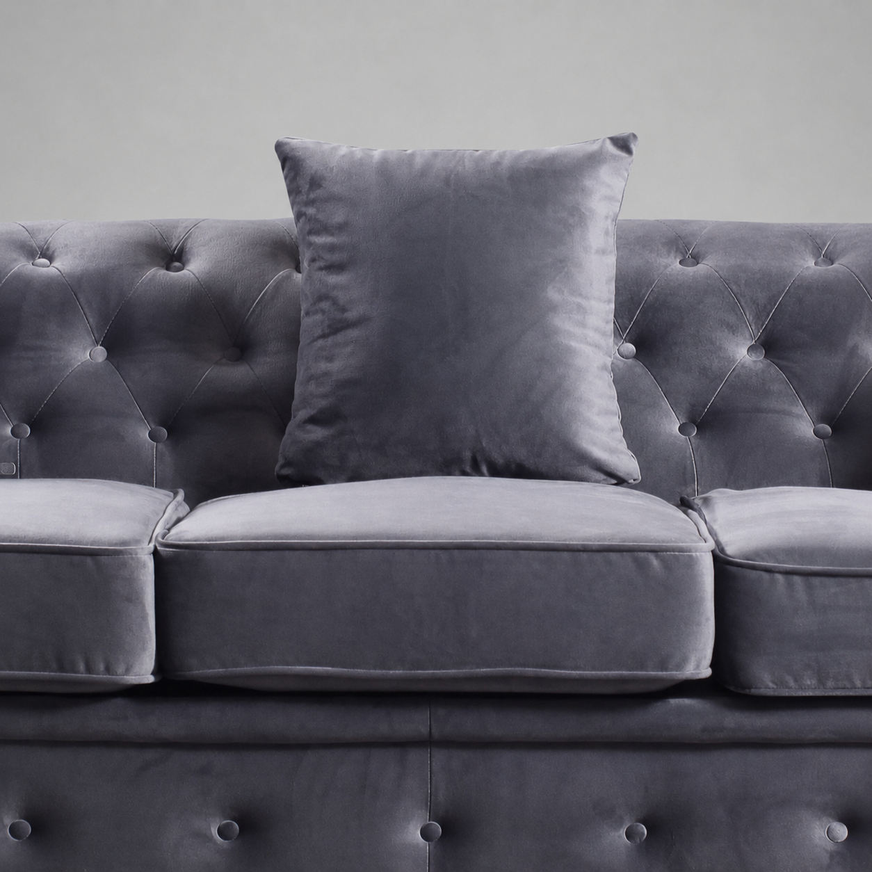 Roma Chesterfield, 3 Seater, Premium Grey