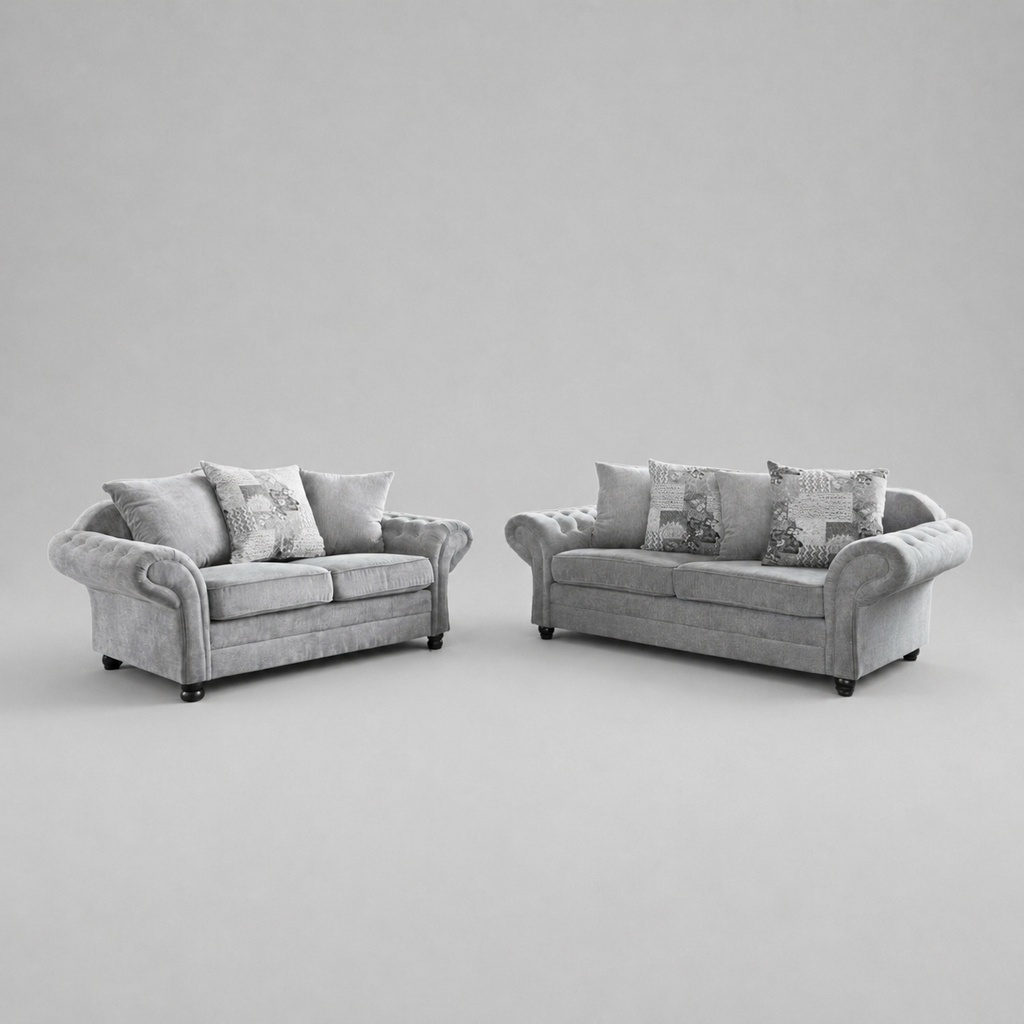 Olivia, 3+2 Seater - Silver