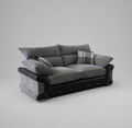 Logan, 3 Seater, Grey + Black