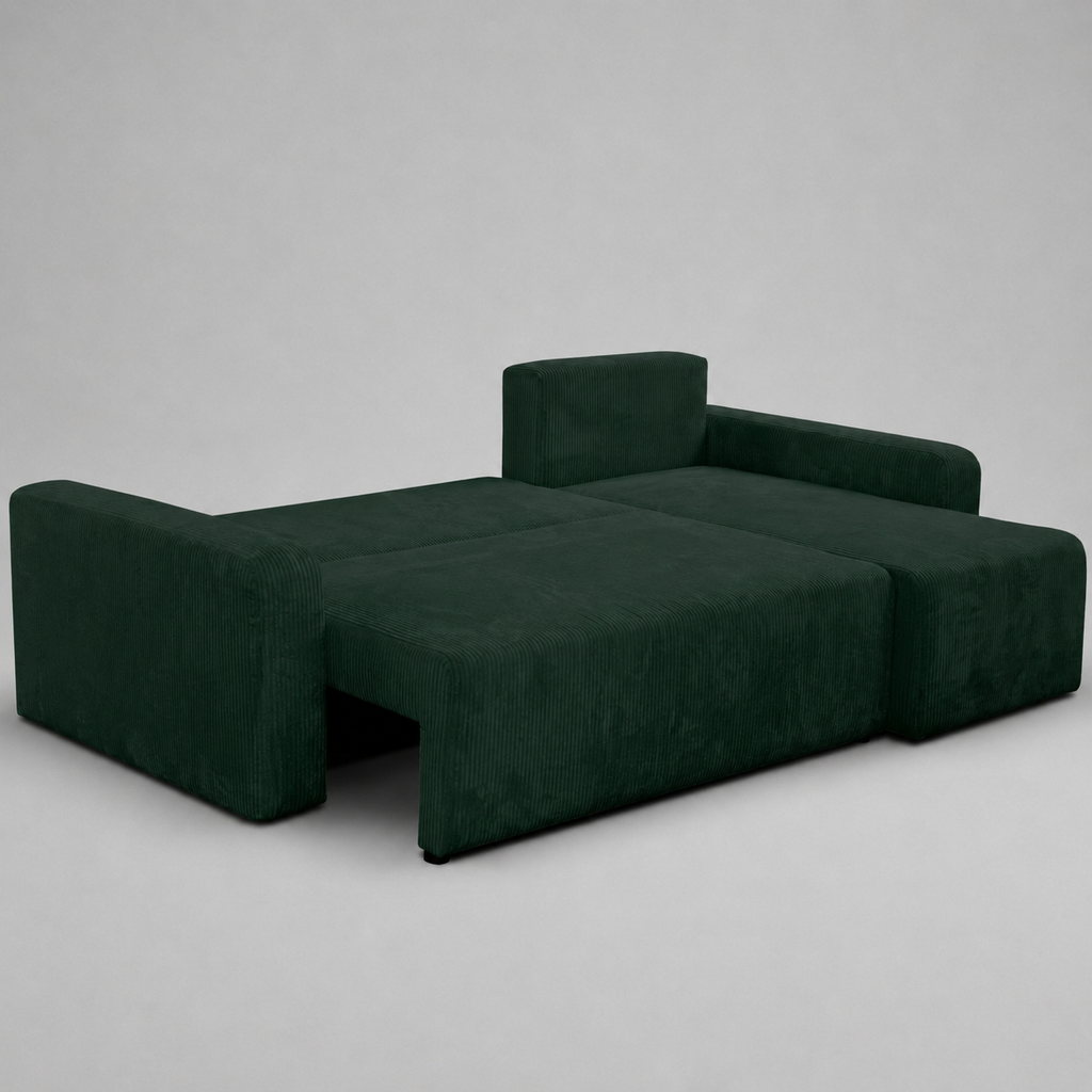 Yasmine L Shaped Sofabeds, Green