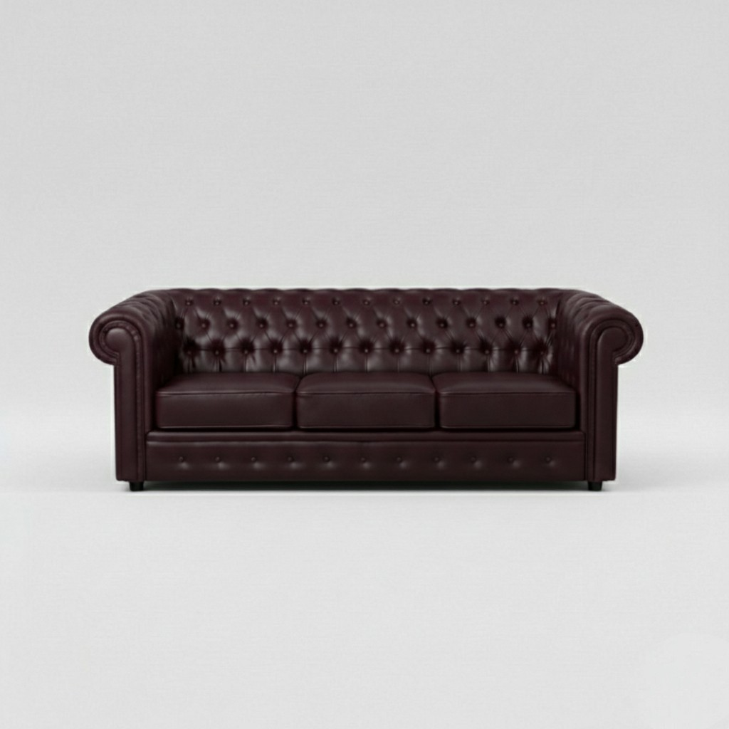 Chesterfield, 3 Seater, Antique Brown