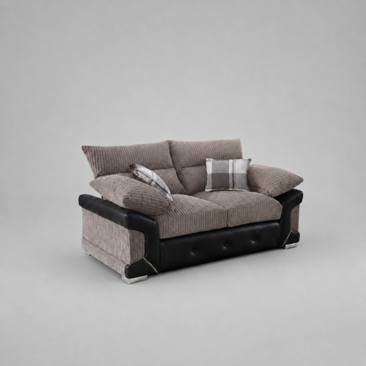 Logan, 2 Seater, Beige + Black