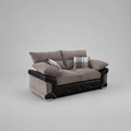Logan, 2 Seater, Beige + Black