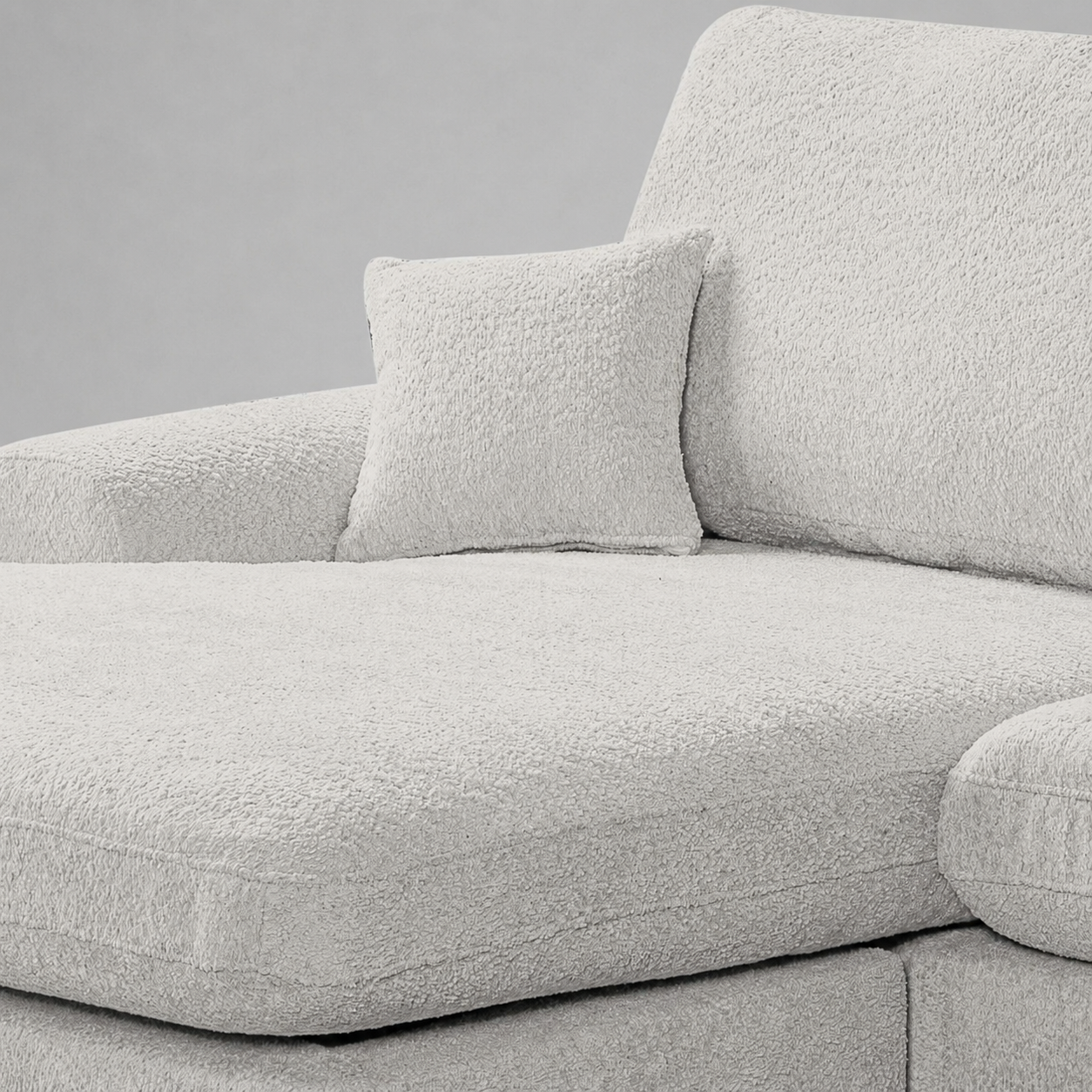 Vinicius, Modular Cinema Set, Beige, L Shaped Corner (Pouf included)