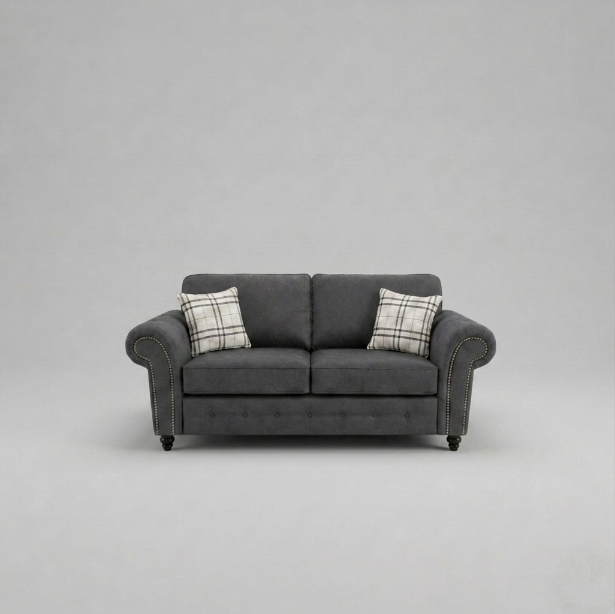 Oakland, 3 seater, Faux Leather, Black